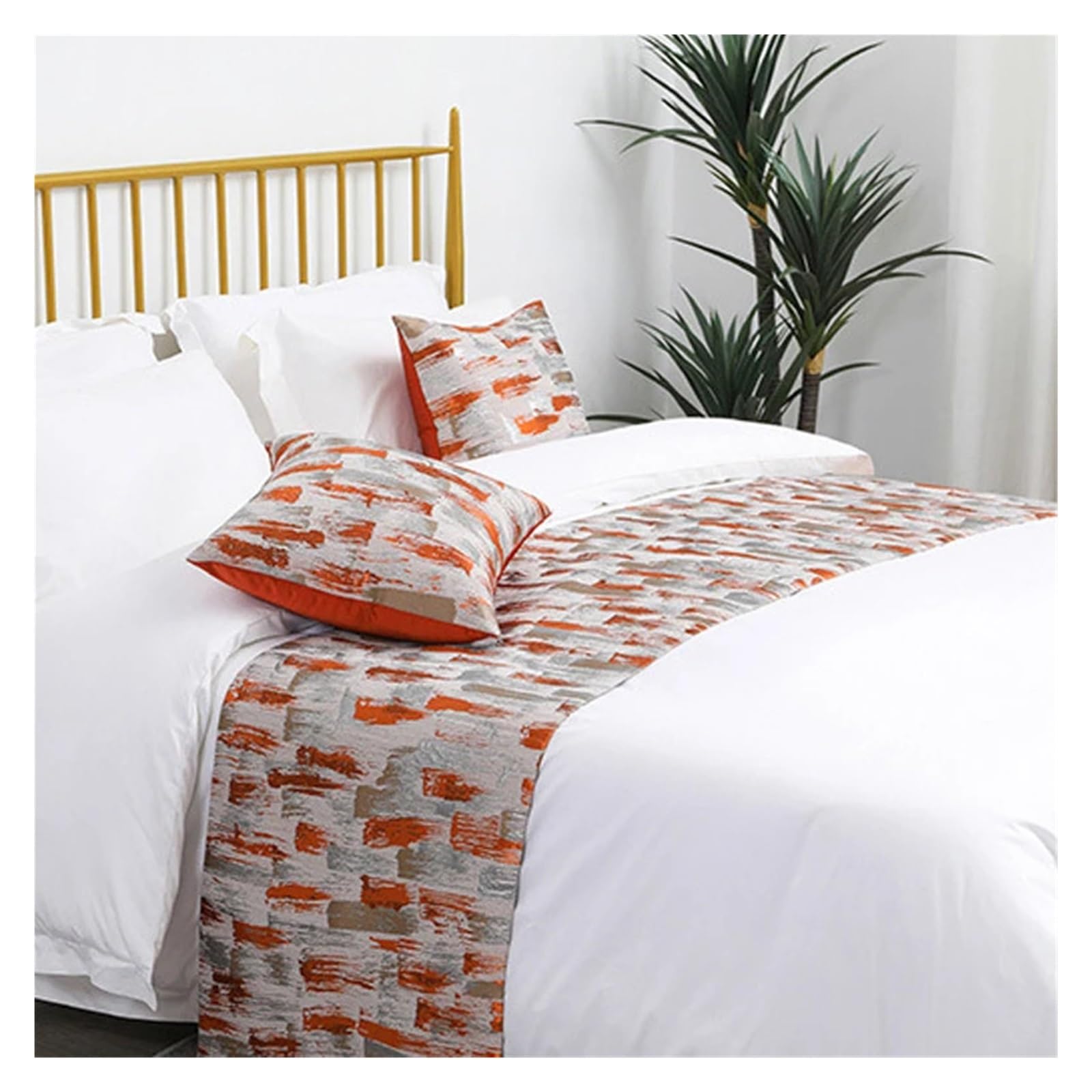 SHENJMAI Bed Runner Bed Runner Flag Hotel Decor for Home Parlor Wedding Room Pillowcase(C,50x180cm bed runner)