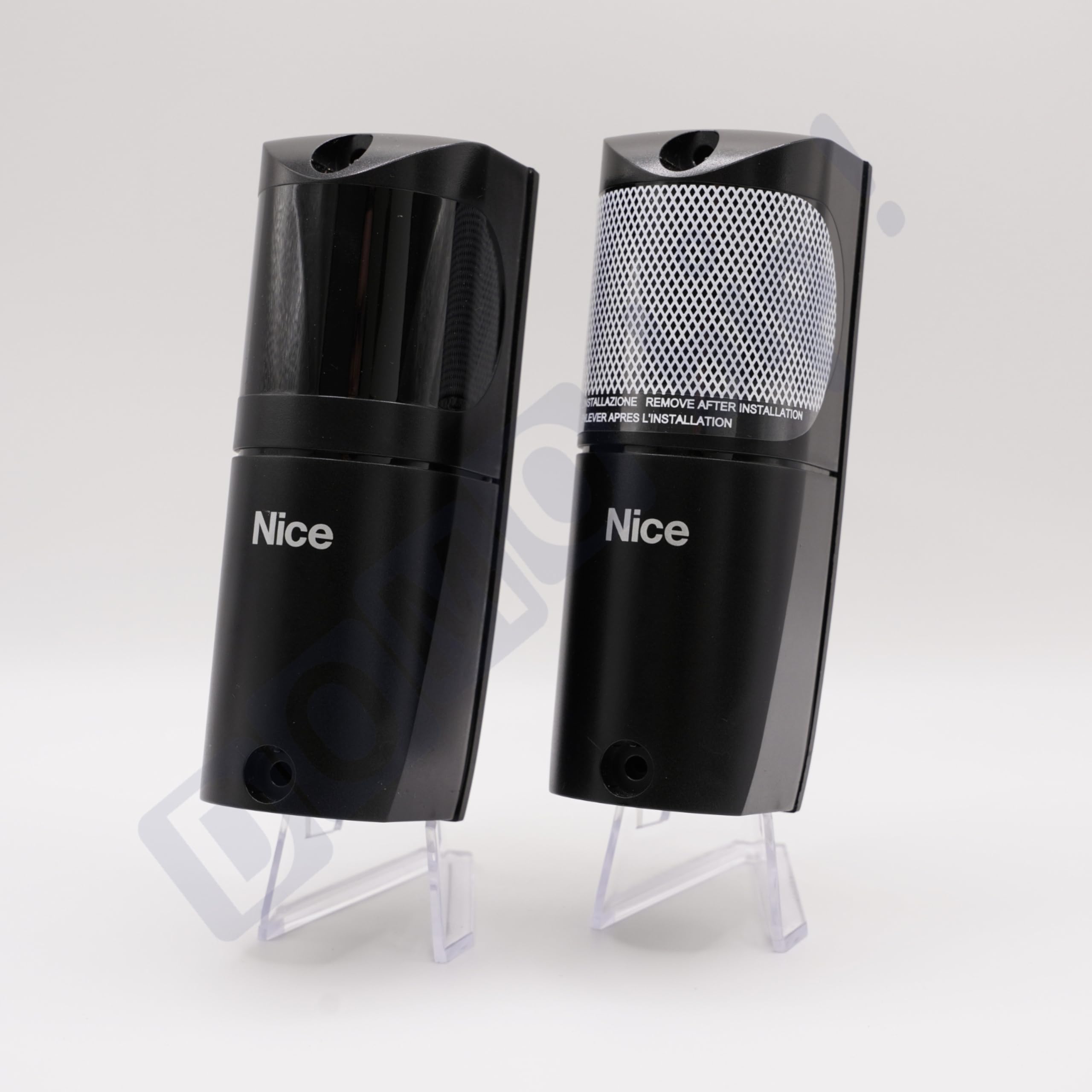 NICE F210 - Coppia di fotocellule universali (contatto a secco) - Sicurezza cancello e porta del garage - 12/24 V - orientabili 210° - IP44 + 1 Goodies DOMOBIP (F210)