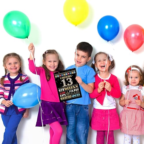 Miniatura 7 de Tarjeta de cumpleaños número 13, decoraciones de cumpleaños número 13 para niñas y niños, regalos de cumpleaños de 13 para hija e hijo, tarjeta de