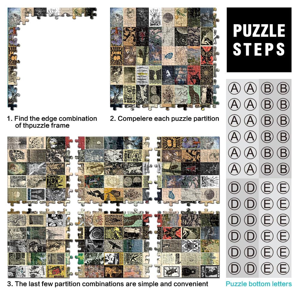 Impossible Affiche d'art rétro en mosaïque Puzzle 2000 pièces pour Adolescents 70x100cm Cadeaux pour Les Amis et la Famille Convient aux Personnes de Plus de 14 Ans