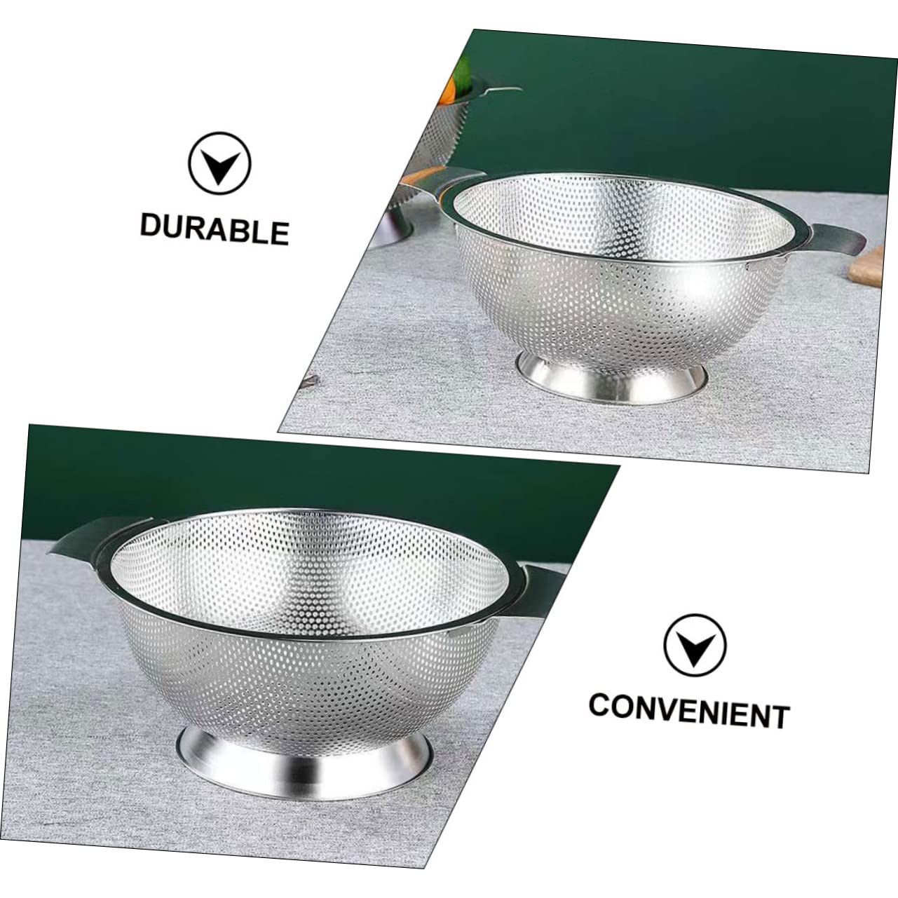 Garneck Colador de Arroz de Acero Inoxidable Malla Pequeña para Cocina, Cesta para Lavar Verduras y Escurridor para Frutas y Arroz