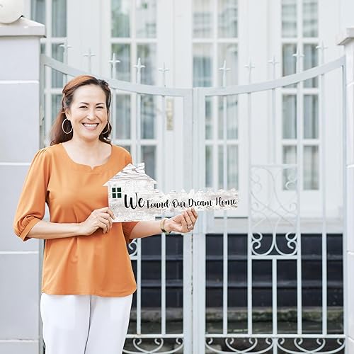 Miniatura 6 de Sintuff 2 carteles vendidos, accesorios de fotos de redes sociales de doble cara, en forma de casa y en forma de llave para el hogar, regalo de