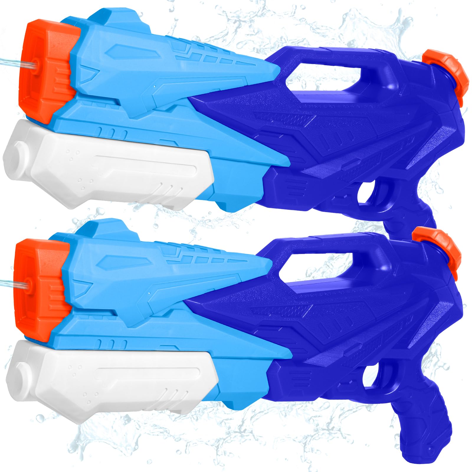 Pistola ad Acqua per Bambini Adulti, Confezione da 2 Potenti Pistole ad Acqua con 770 ml di Rrande Capacità e 33 Piedi a Lungo Raggio per Feste All'aperto Piscina Estiva sulla Spiaggia