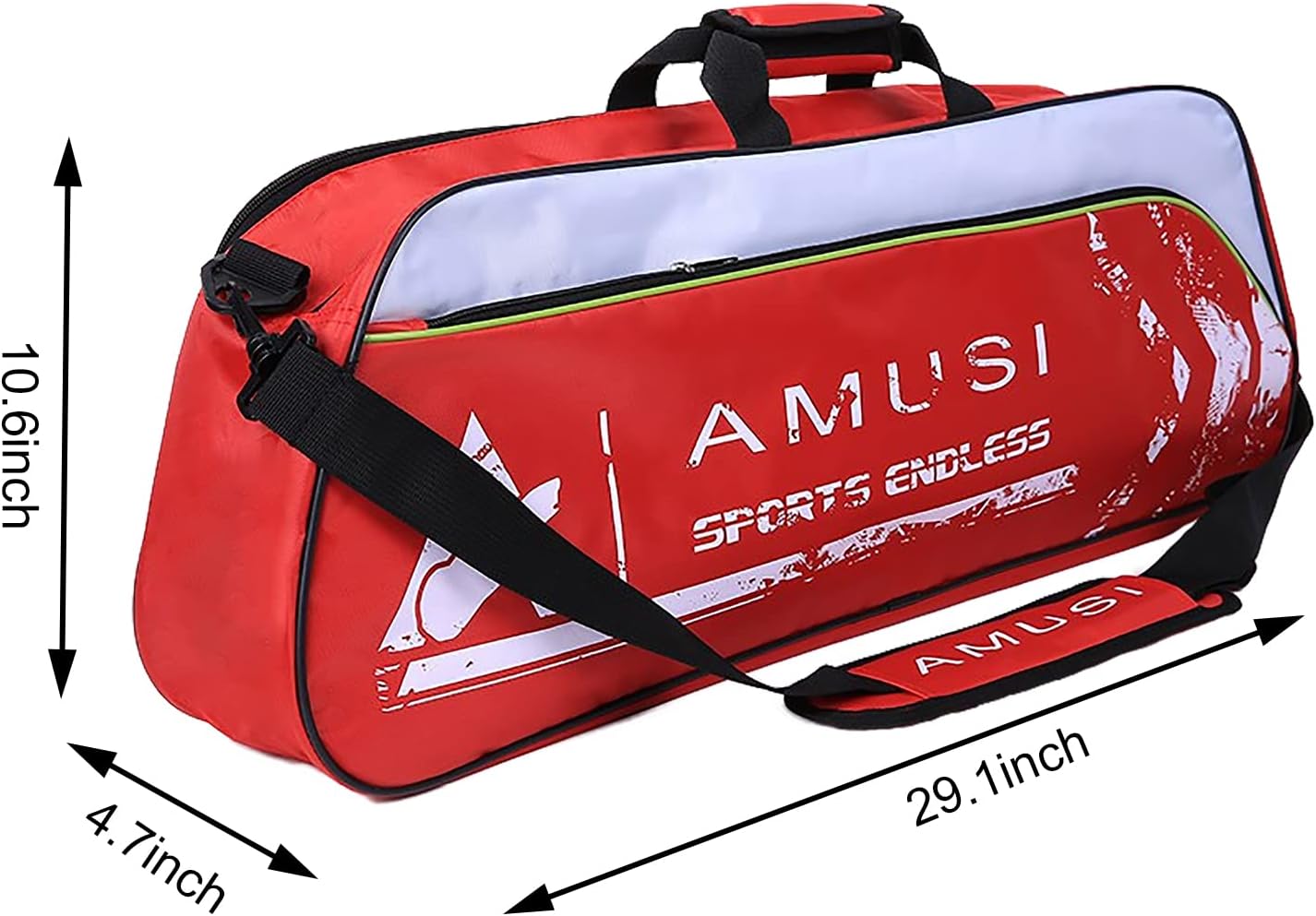 IPENNY Tennis 6 Racquet Bag Badminton Dustproof Gym Carrying Duffel Backpack Shoulders Bag Handbag Equipment Tote Bag with Shoes Compartment and Detachable Strap