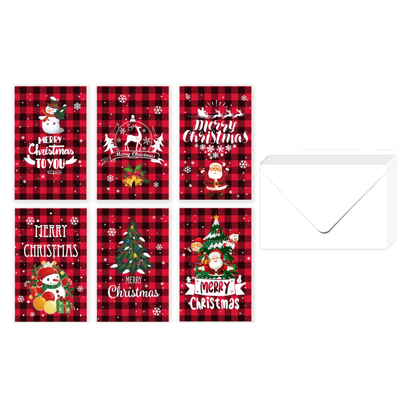 Jazuaiao Sustainable Holiday Cards Recycled Paper Christmas Greetings with Festival Themes for Family Friend Recycled Paper Christmas Cards