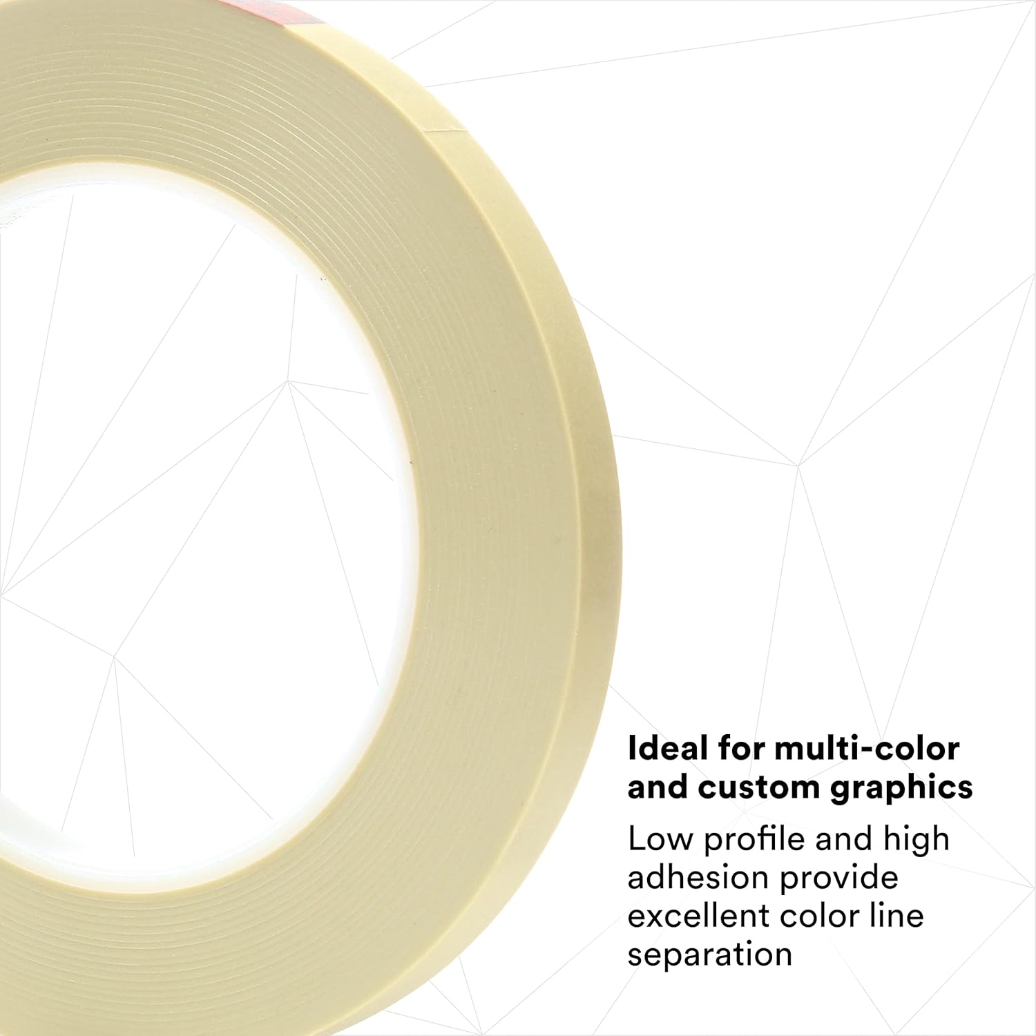 3M Scotch Fine Line Tape 218, High-Performance, Polypropylene Plastic, Instant Adhesion, Moisture and Solvent Resistant, Green Color, 3/8 in x 60 yd, 5.0 mil, Pack of 1