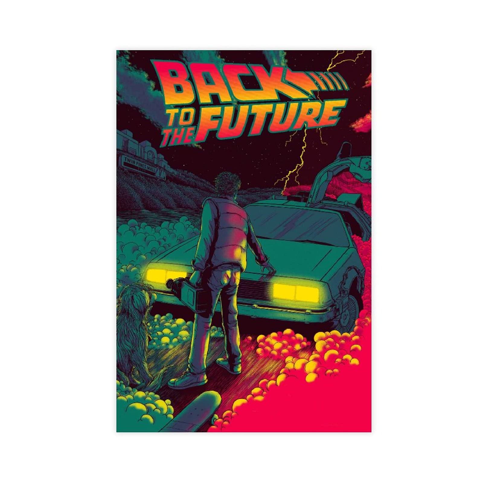 ZIMAO Back to The Future Nostalgic Classic Old Movie 2 Canvas Poster Wall Art Decor Print Picture Paintings for Living Room Bedroom Decoration Unframe:12×18inch(30×45cm)