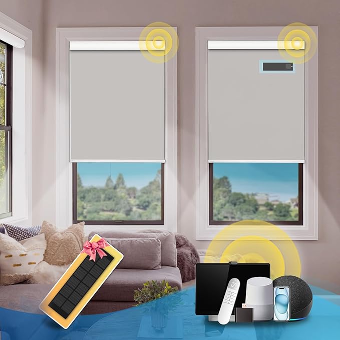 DENFOON Motorized Blinds with Remote,Thermal Electric