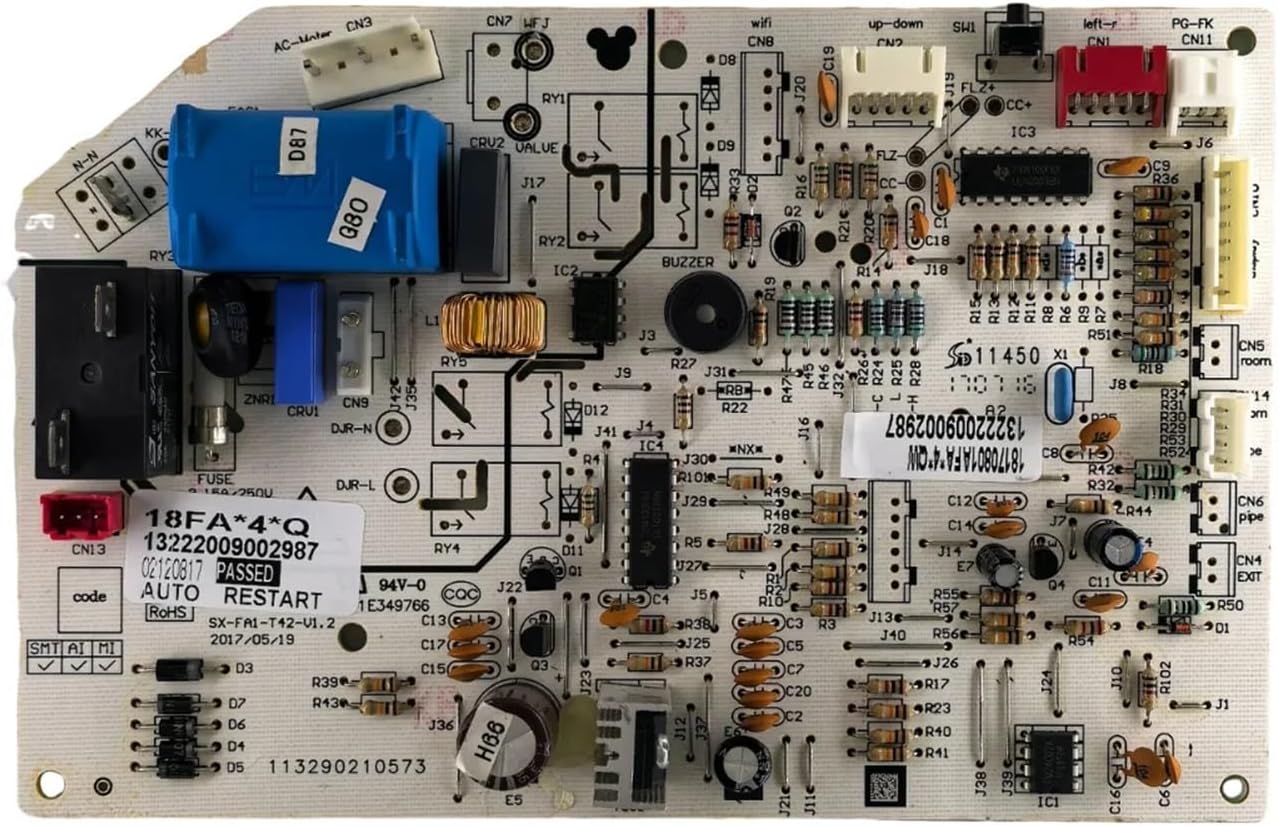 Compatible For AUX， Air Conditioner Computer Board SX-FA1-T42-V1.2 18000BTU Circuit Board