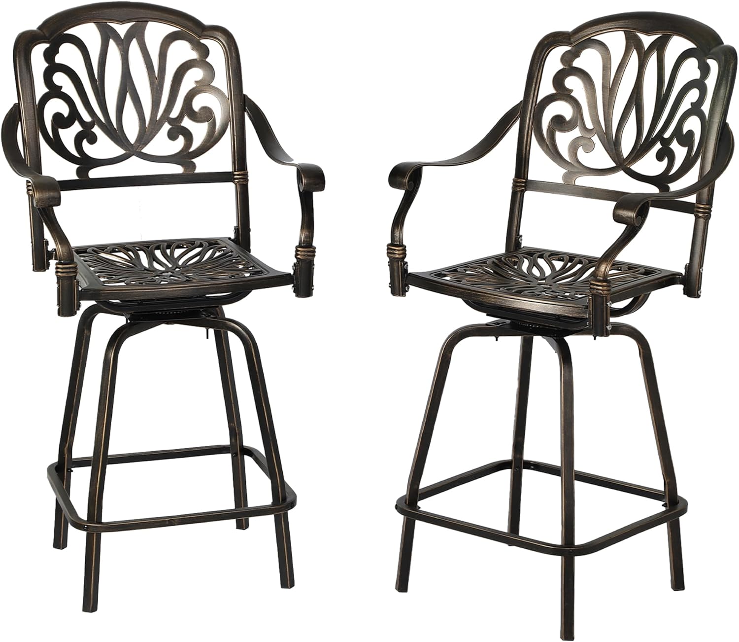 TITIMO Swivel Patio Bar Stools Review: Durable Cast Aluminum Chairs for Garden Decks & Backyards
