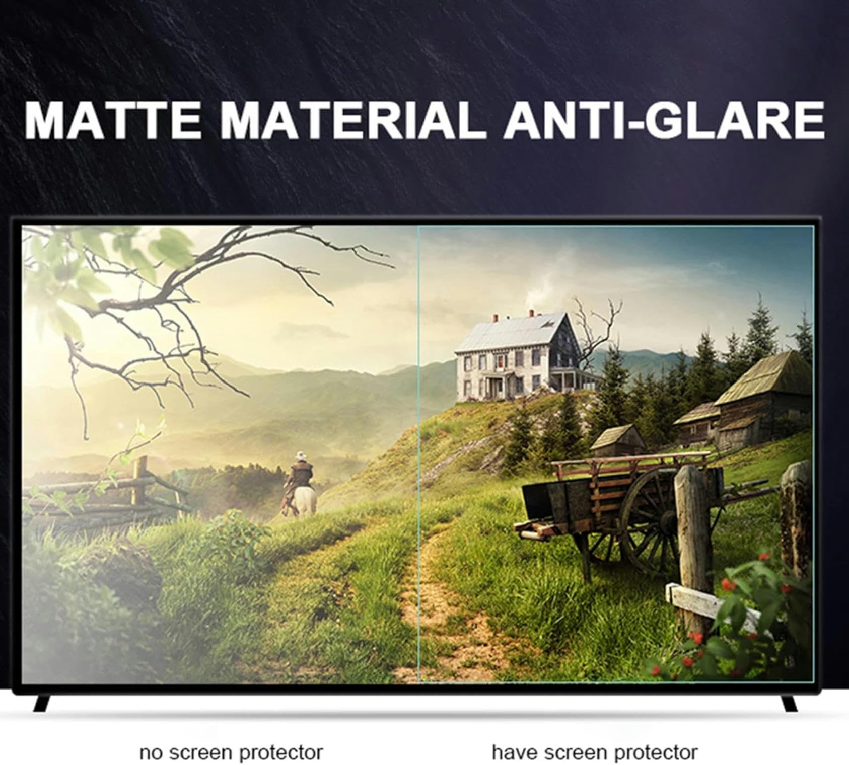 Kratzfeste Tv-Folie Für 32-77 Zoll Bildschirmdiagonale, Blendfrei, Uv-Schutz, Blaulichtfilter, Staubdicht – Reduziert Die Strahlung Um Bis Zu 90 % – Beugt Augenermüdung Vor / C, Clear – 55 Zoll (1221