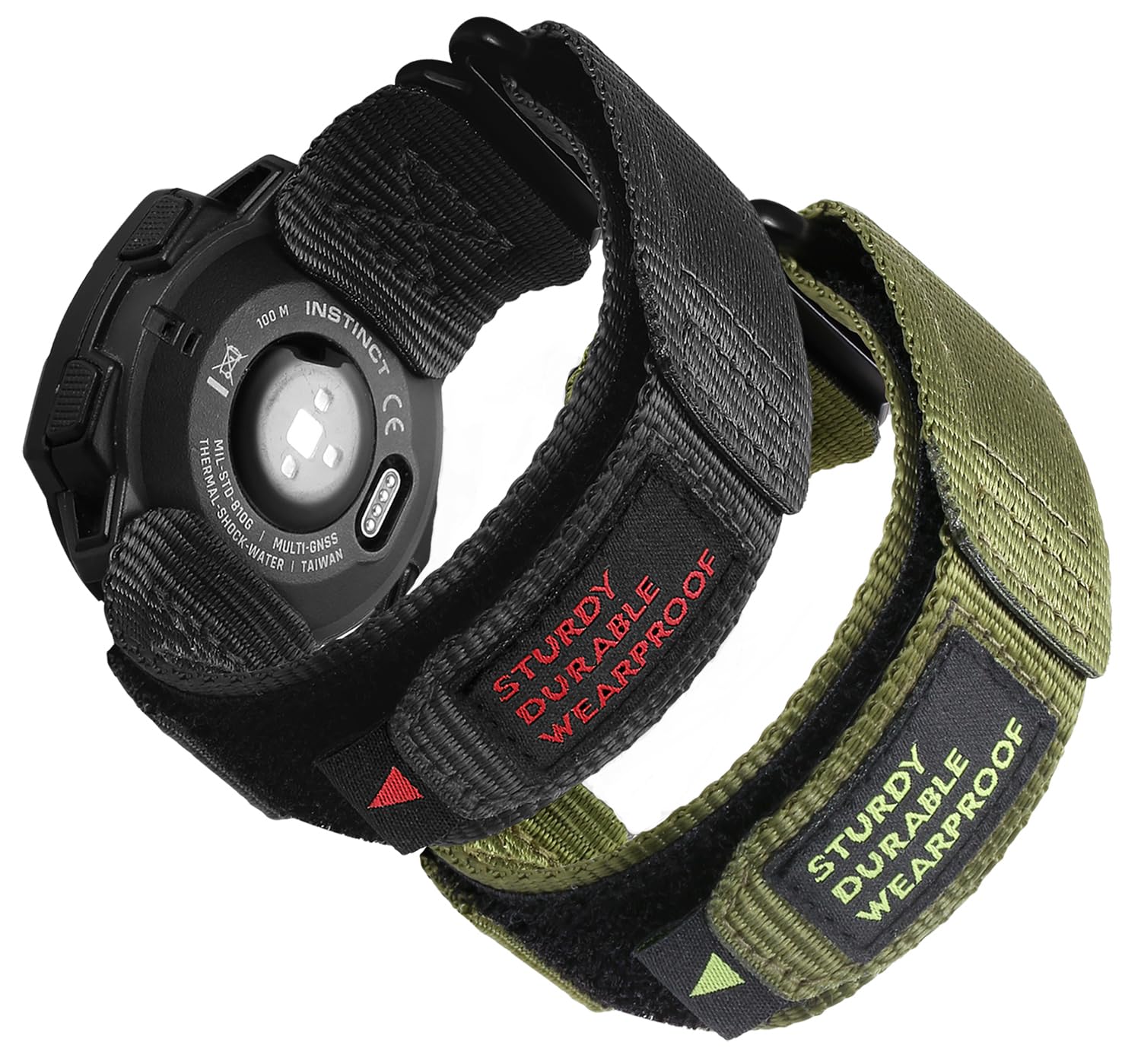 OTOPO Bracelet de montre pour Garmin Instinct/Instinct 2 Solar - Bracelet de rechange en nylon pour homme et femme - Pour Garmin Instinct Tactical/Esports/Solar/Tide