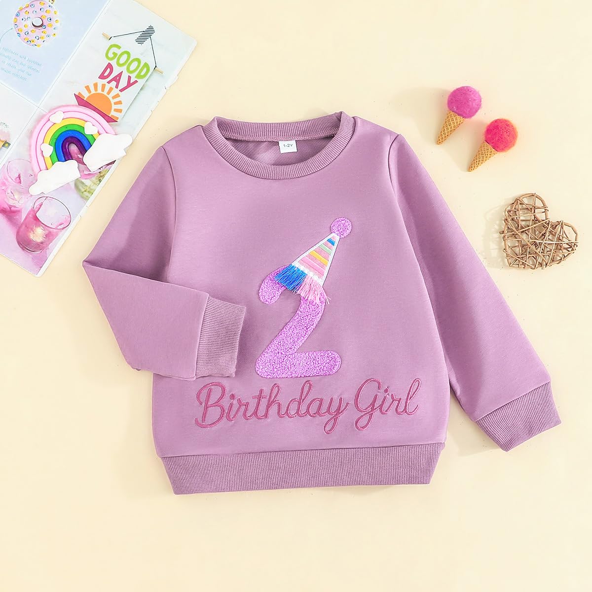 Felpa di compleanno per bambine, per bambini, abbigliamento a T Shirt da ricamo, maglione per bambini, regalo di compleanno