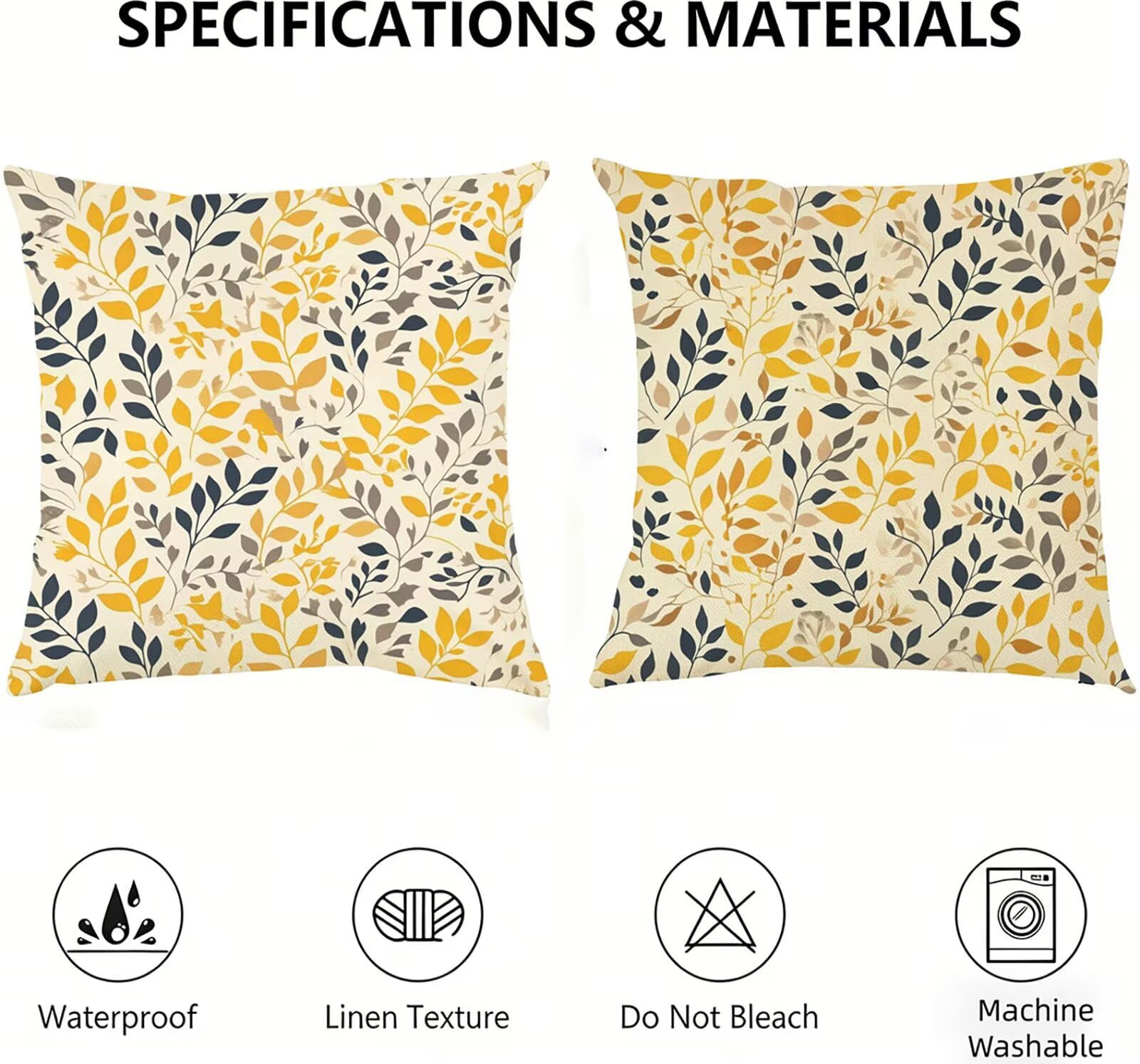 Housse de Coussin Canapé Vert 55x55cm Exterieur Impermeable Feuilles Tropicales Taie D'oreiller Décoratif Aesthetic Housse Coussin Decoration pour Chambre Sofa Jardin Balcon Terrasse Lot de 2. P-3967