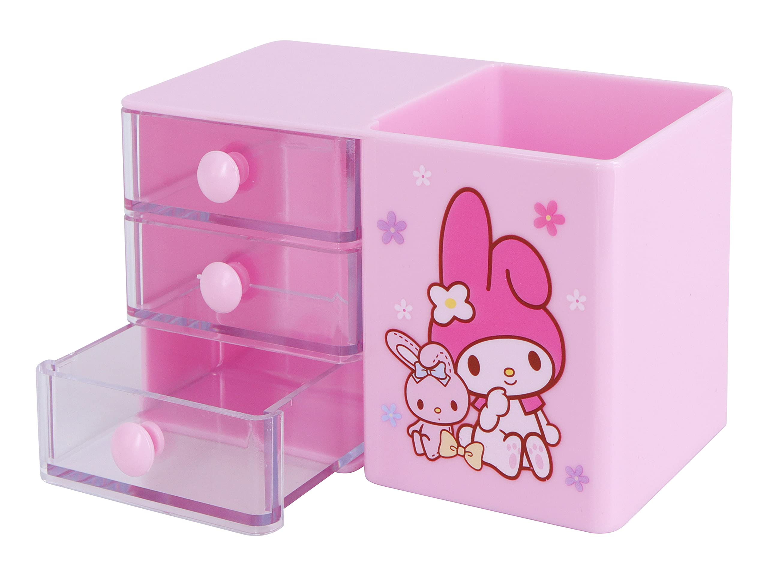 Roffatide aniem My Melody suministros de oficina de escritorio contenedores de escritorio Portaplumas lindos portavasos de lápiz, ollas de maquillaje y cepillos mini cajas