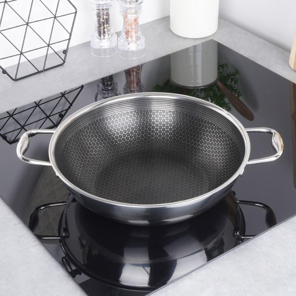 Orion Group Wok Patelnia Patelnia ze stali szlachetnej COOKCELL HYBRYD 28 cm