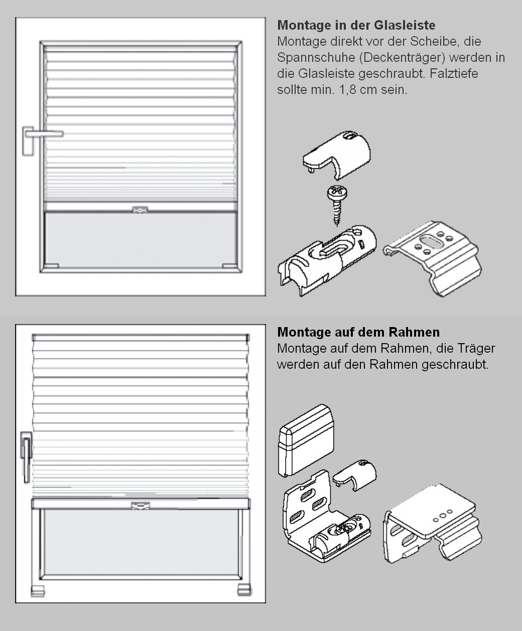 Plissee nach Maß - Farbe: weiß - frei wählbar bis max. 120 x 180 - Cosiflor Faltstores - Modelle VS2 + VS1 - Hier Breite bis 60 cm