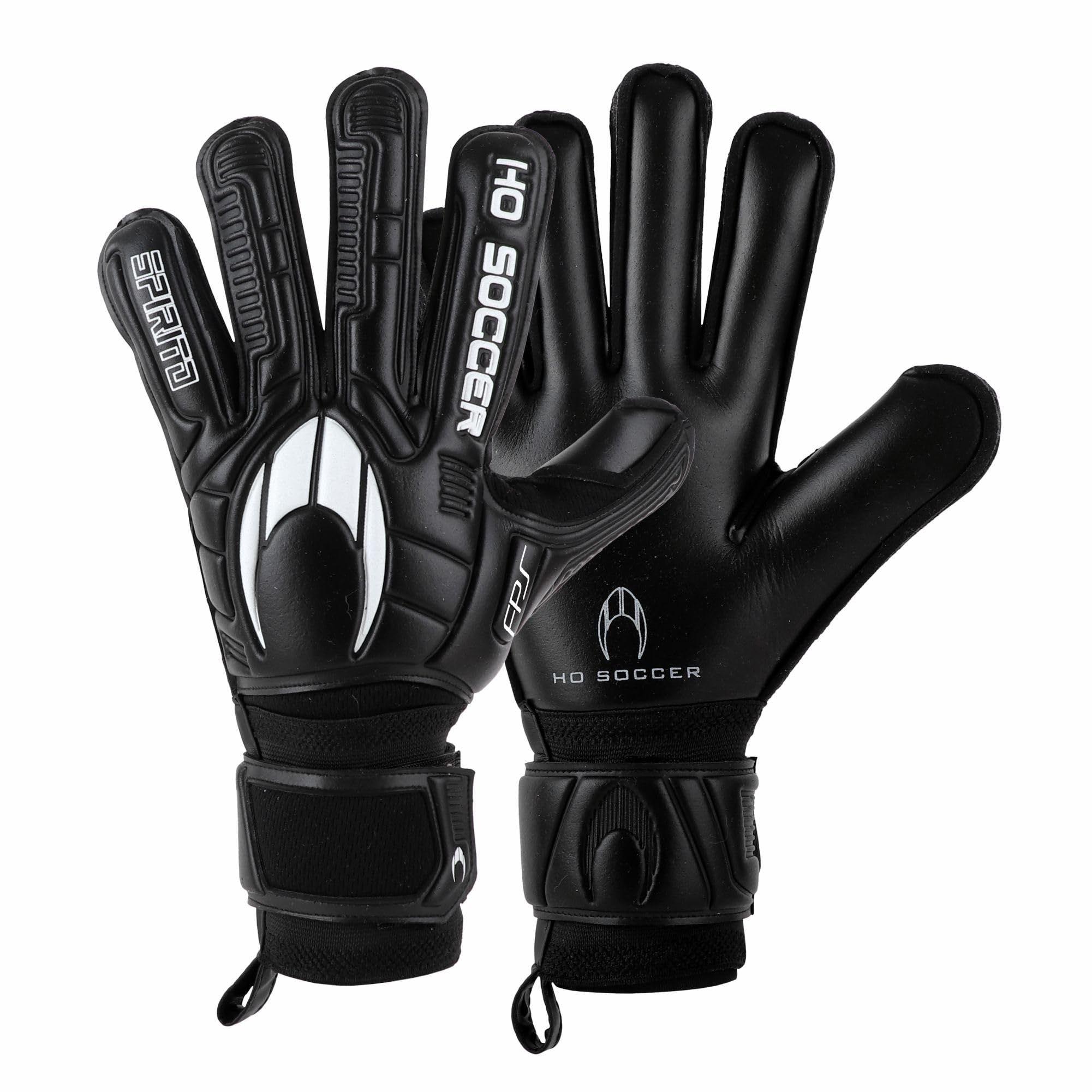 Ho Soccer Spirito Black Protek Flat, Guanti Portiere Gioventù Unisex