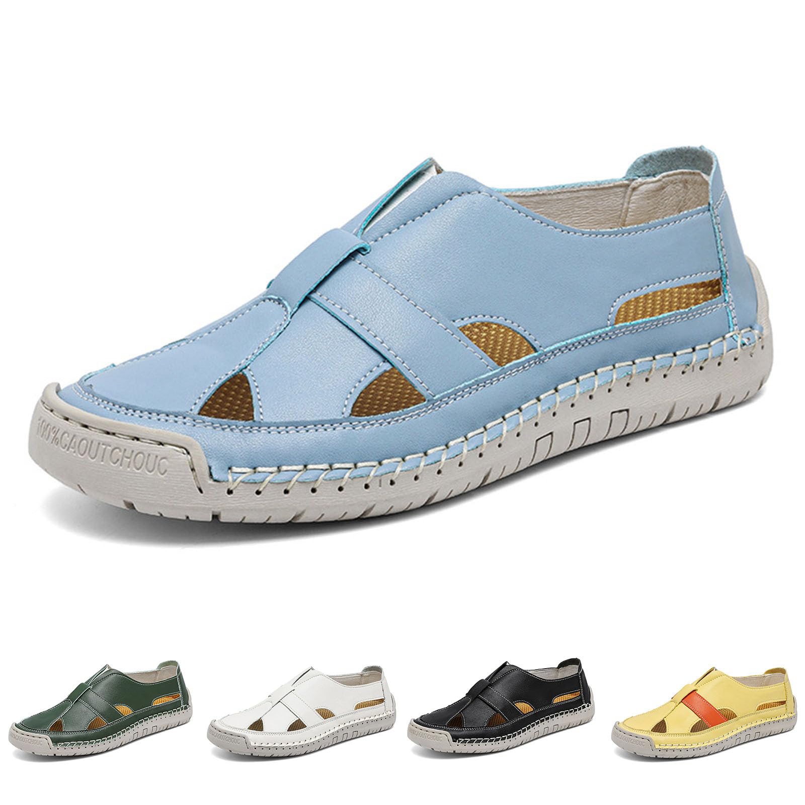 Sandalias Playa Hombre Suela de Goma Malla Transpirable con Bandas Ajustables Senderismo Chanclas Piscina Amortiguado Zapas Calzado Sandalia Antideslizante Comodo para Casual Vacaciones Natacion
