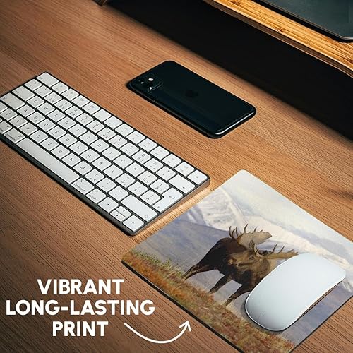 Miniatura 6 de 3dRose LLC - Alfombrilla de mouse de 8 x 8 x 0.25 pulgadas, Moose Bull Wildlife Denali National Park Alaska Steve Kazlowski (mp_87701_1)