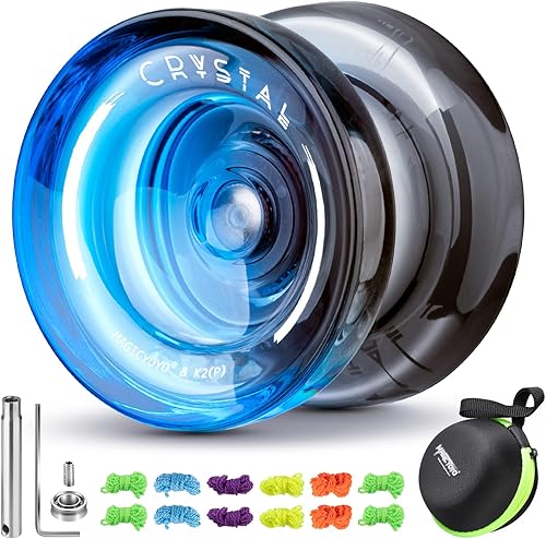 Miniatura 7 de MAGICYOYO K2 Crystal Yoyo para niños de 8 a 12 años, Yoyo profesional sensible para principiantes, Yo Yo de plástico de doble función con 12 cuerdas