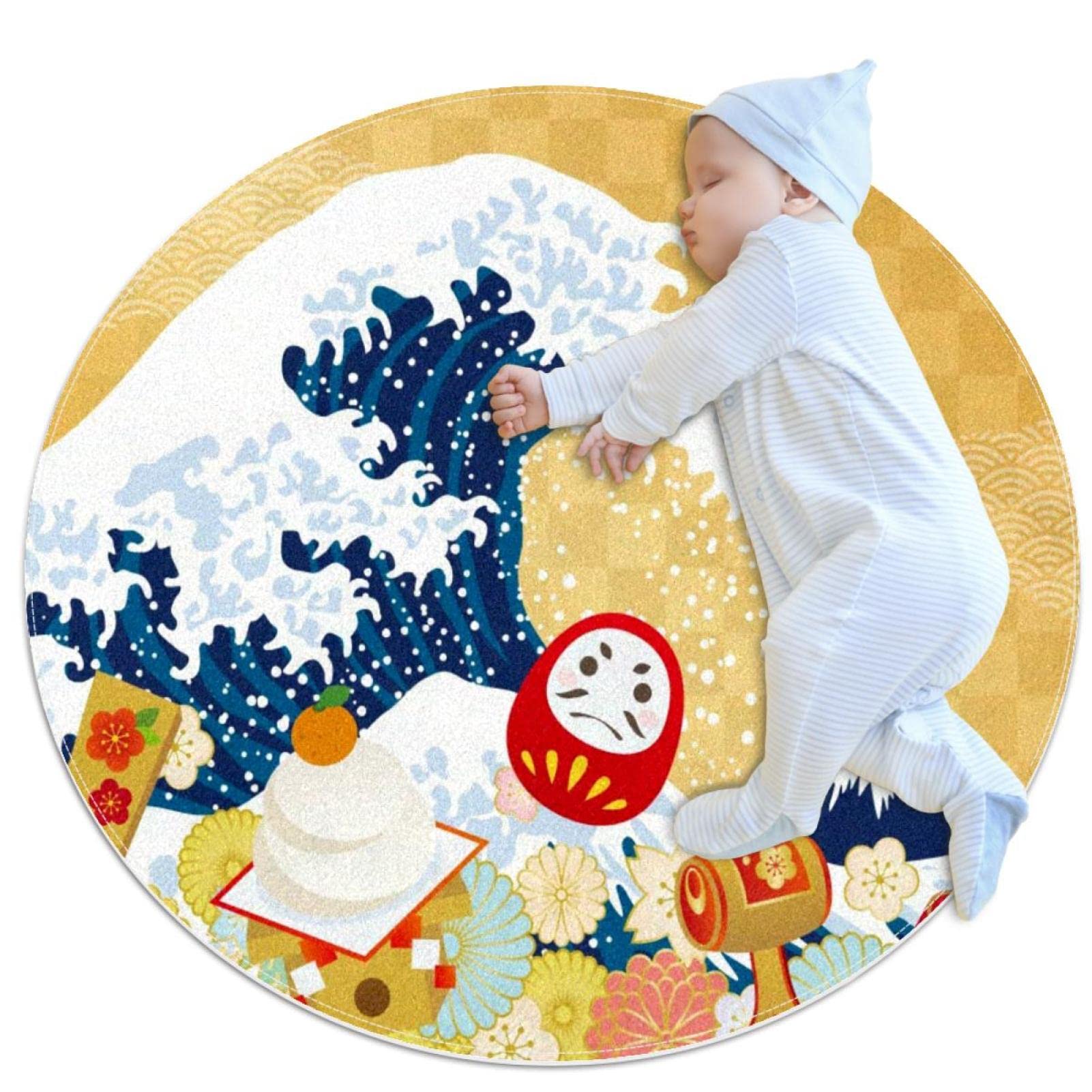 Tapis de salle de bain antidérapant de style japonais pour réchauffer le salon ou la chambre