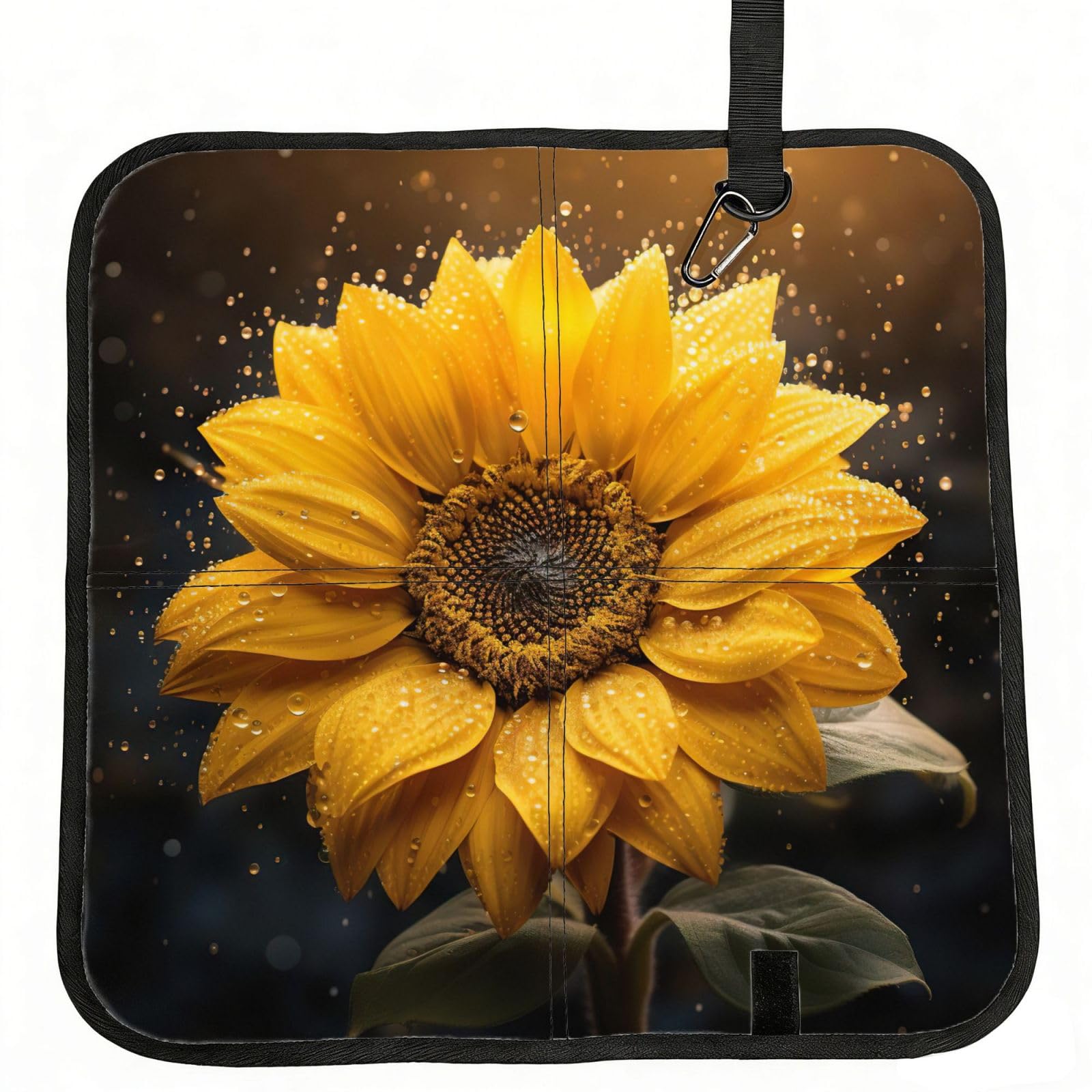 AYYQWE Beautiful Sunflower 4 Print Foldable Seat Cushion Portable Chair Pad Office Commuting Picnic Camping Outdoor