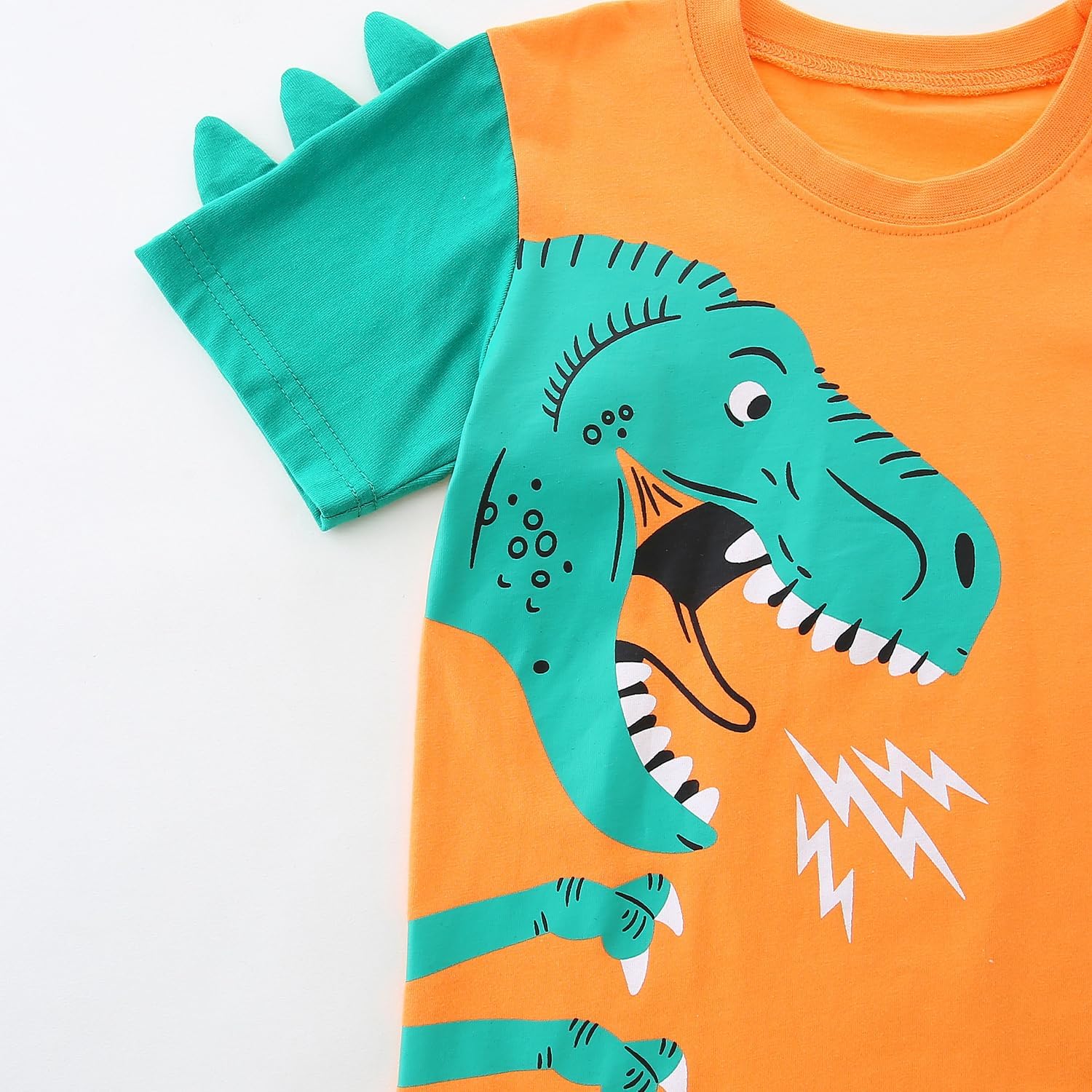 Bumeex Toddler Boy's Cotton Short Sleeve T-Shirt and Short Set 1-7Y - Image 4