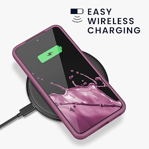 Miniatura 6 de kwmobile Funda compatible con Samsung Galaxy S22 - Funda de silicona TPU con acabado suave - Violeta orquídea