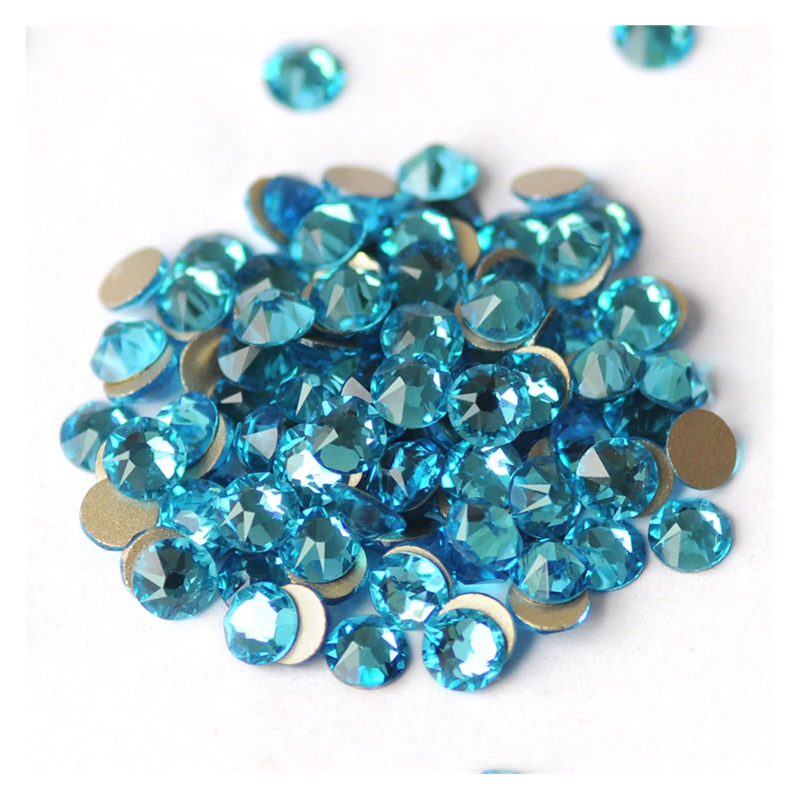 Hotfix Strass Strass fai da te senza hotfix, strass adesivi for unghie, a fondo piatto for decorazioni nail art(Capri Blue,SS20 1440Pcs)