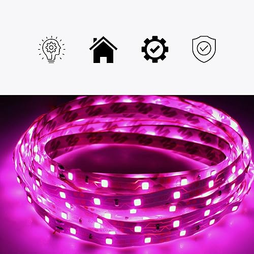 Miniatura 4 de 1 feet0.5M Light Strip by FLOATING GRIP - LED Light Strip with USB Plug and Removeable Sticker on The Back. (Pink)
