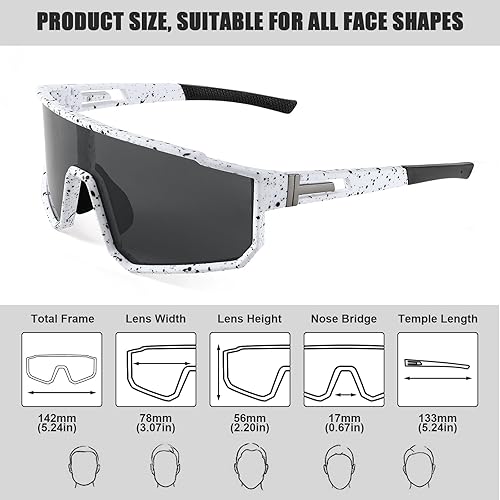 Miniatura 4 de Karsaer Visison - Gafas de sol polarizadas para ciclismo, equitación, deportes, hombres y mujeres, para Moutain Baseball MTB