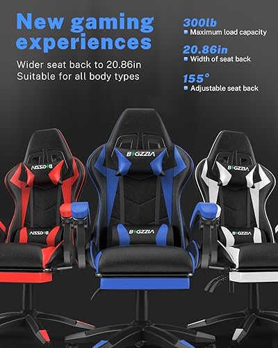 Miniatura 21 de Gaming Chair with RGB LED Lights, High Back Ergonomic Computer Gamer Chair with Headrest and Lumbar Support, Racing Style Reclining Game Chair for