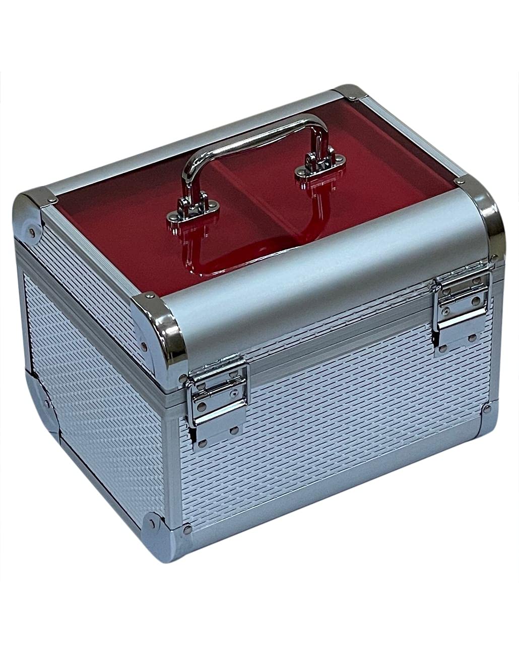Adson Professional Beauty Makeup Cosmetic Vanity Case/Box (Silver) - Image 4 thumbnail