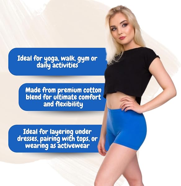 FUTURO FASHION® - Short Moulant de Yoga - Coton très Doux/Extensible - Tailles 36 à 50 - PSL5 - 4