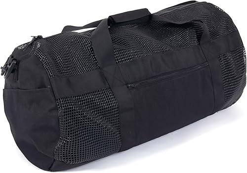 Bolsa de malla grande de alta resistencia con cremallera, bolsa de lona de malla para equipo de buceo y esnórquel, bolsa de viaje de malla, bolsa de