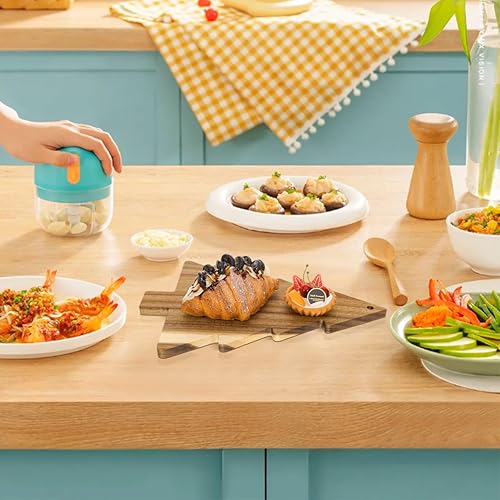 Miniatura 8 de Tabla de charcutería de árbol de Navidad, tabla de cortar de cocina, plato de queso de Navidad, bandeja de servir sushi, bandeja de aperitivo de