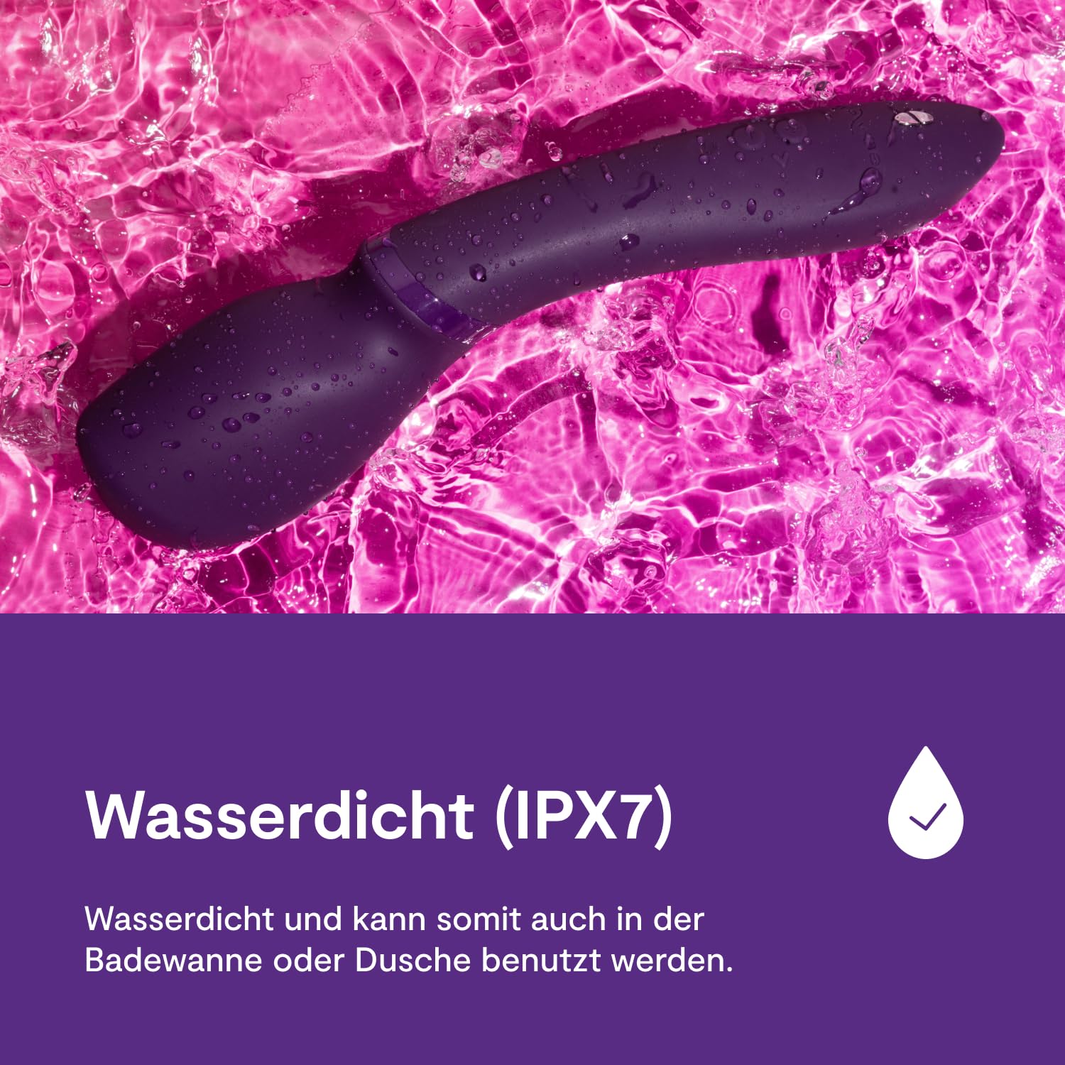 We-Vibe Wand 2 Massagestab-Vibrator- Kabelloser Massagestab App Steuerung - Sexspielzeug für Frauen - 10 Intensitätsstufen - Extrem Leise - Wasserdicht - Wiederaufladbar