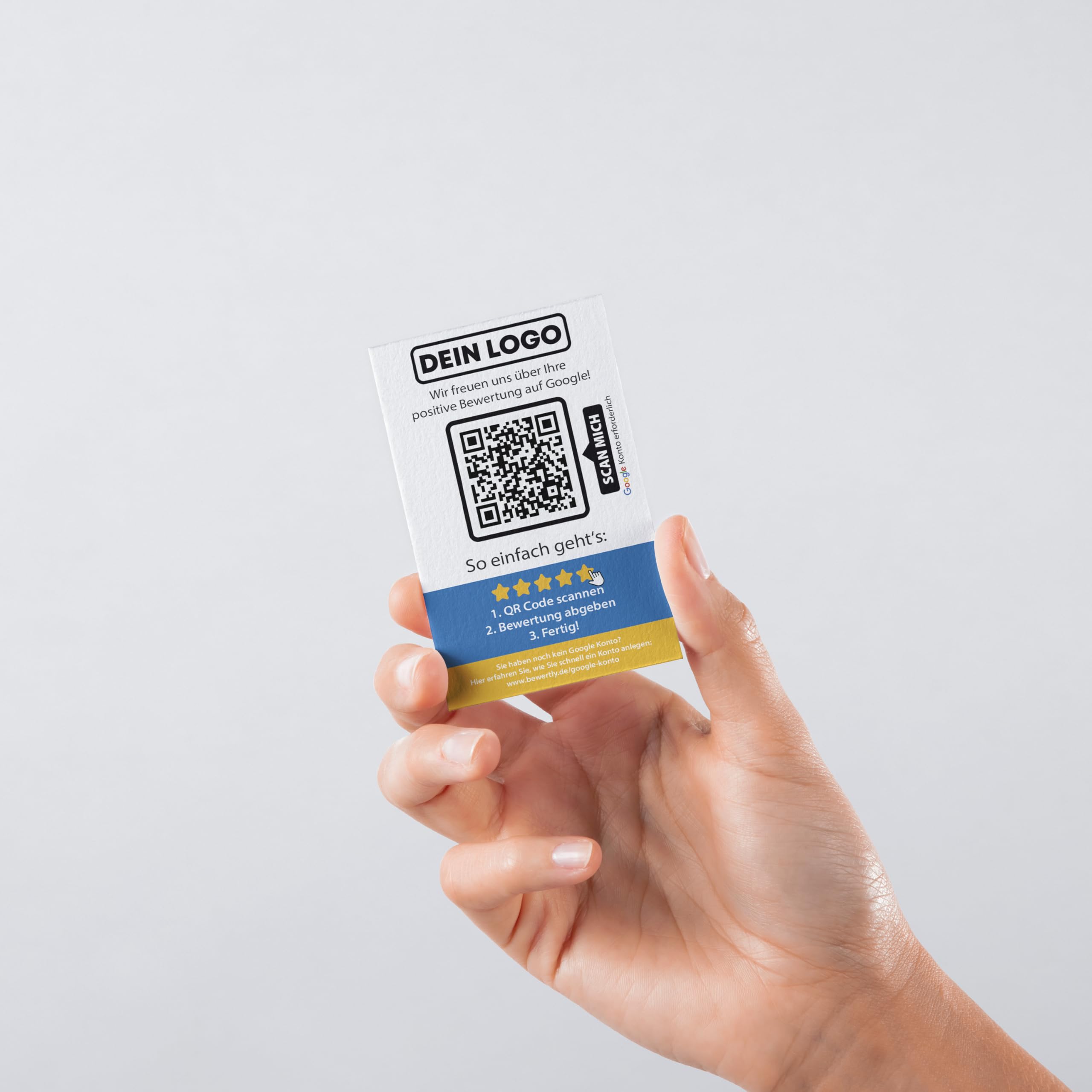 Google Bewertung Visitenkarte im Kreditkartenformat – Sofortige Bewertungen per QR-Code, Personalisierbar, Steigern Sie Ihr Kundenfeedback (100)