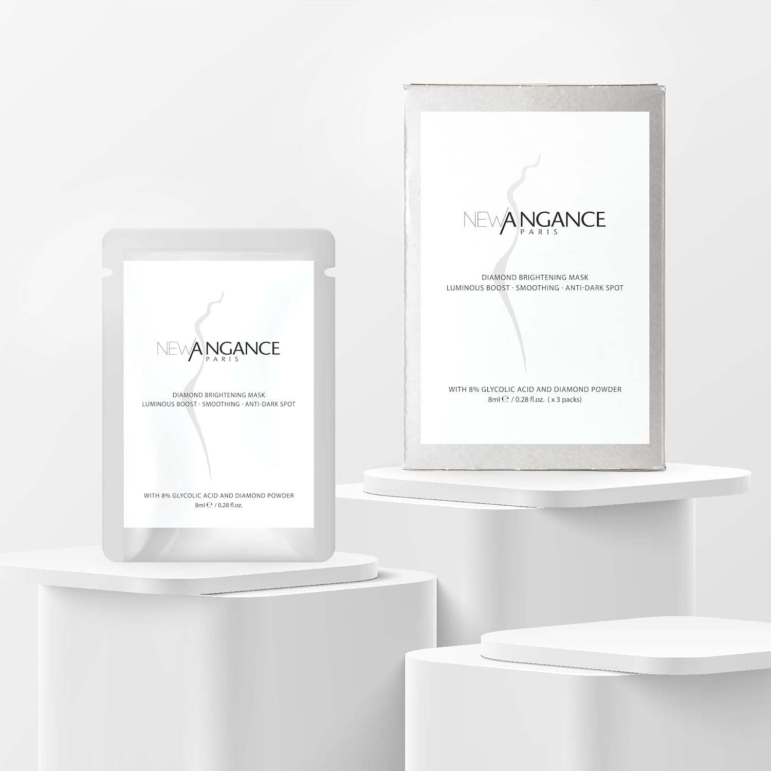 Mask, Moisturizing, Hydrating, Skin-lightening,8ml X 3 Packs (Diamond Brightening Mask) - Image 3