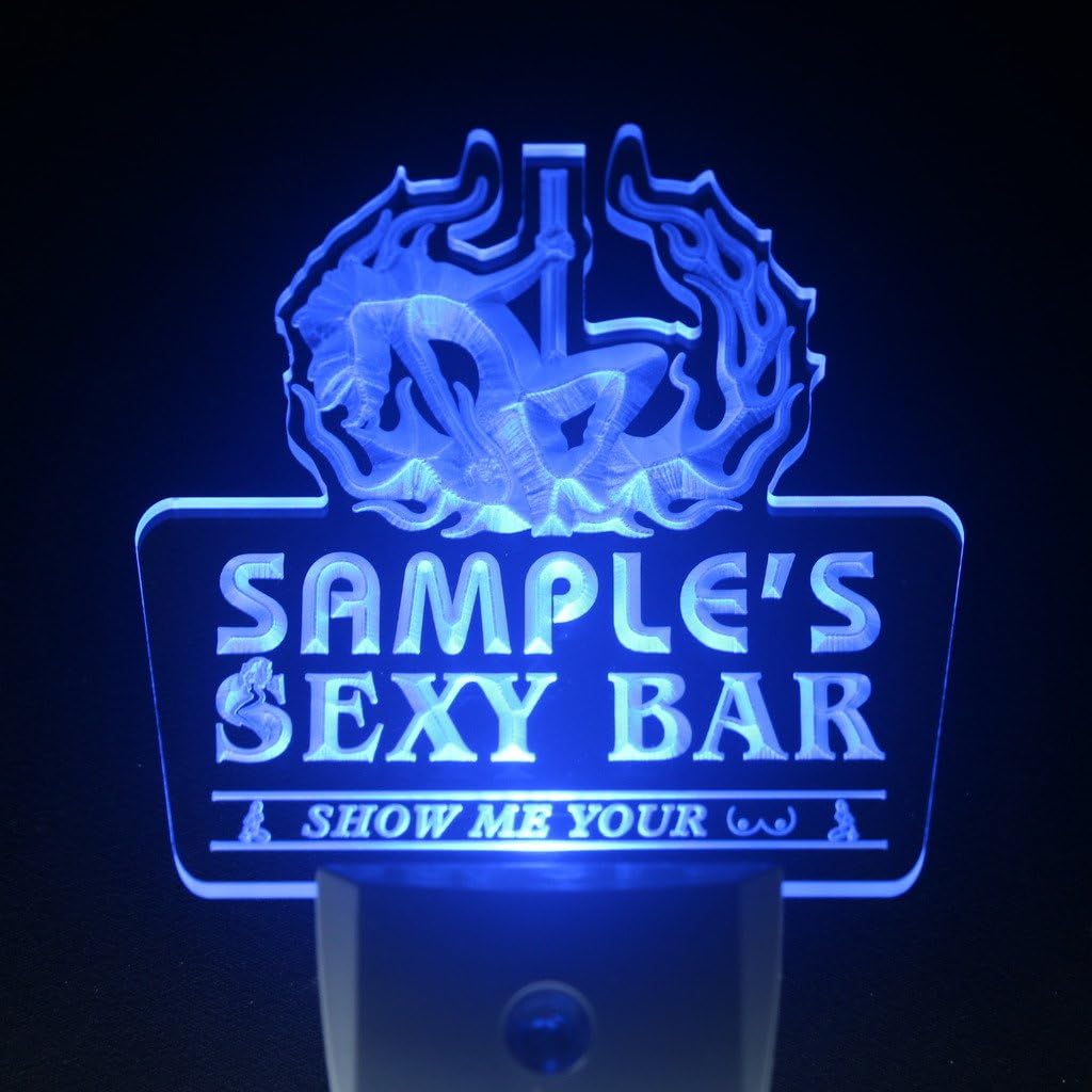 ADVPRO wsqk-tm Name Personalized Custom Sexy Bar Now Playing Stripper Bar Beer Day/Night Sensor LED Sign
