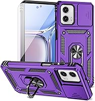 Vista 11 de Funda para Motorola Moto G Power 5G con cubierta deslizante para cámara, protector de pantalla HD [prueba de caídas de grado militar] Soporte