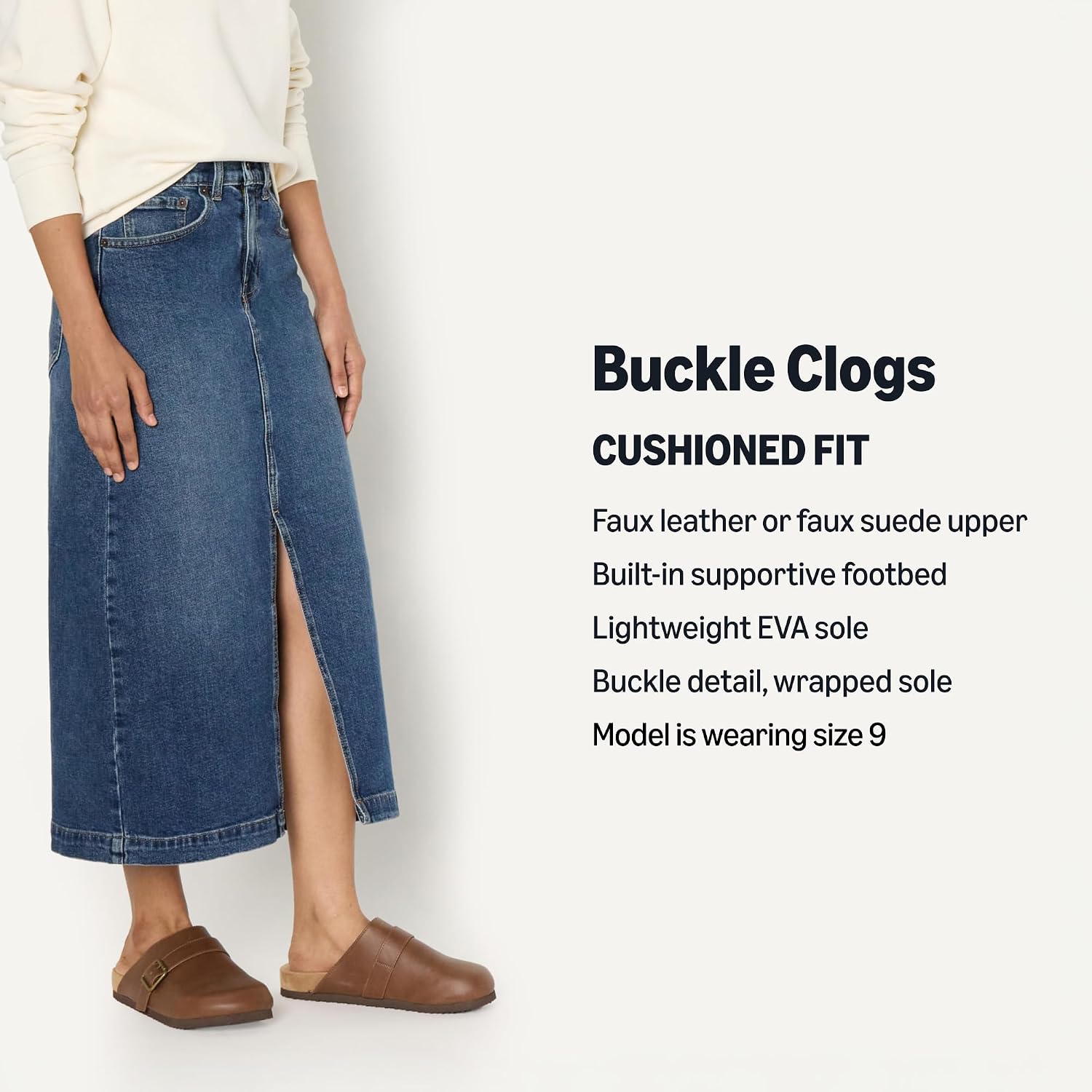 Amazon Essentials Women's Comfort Clogs, Available with and Without Faux Shearling Lining