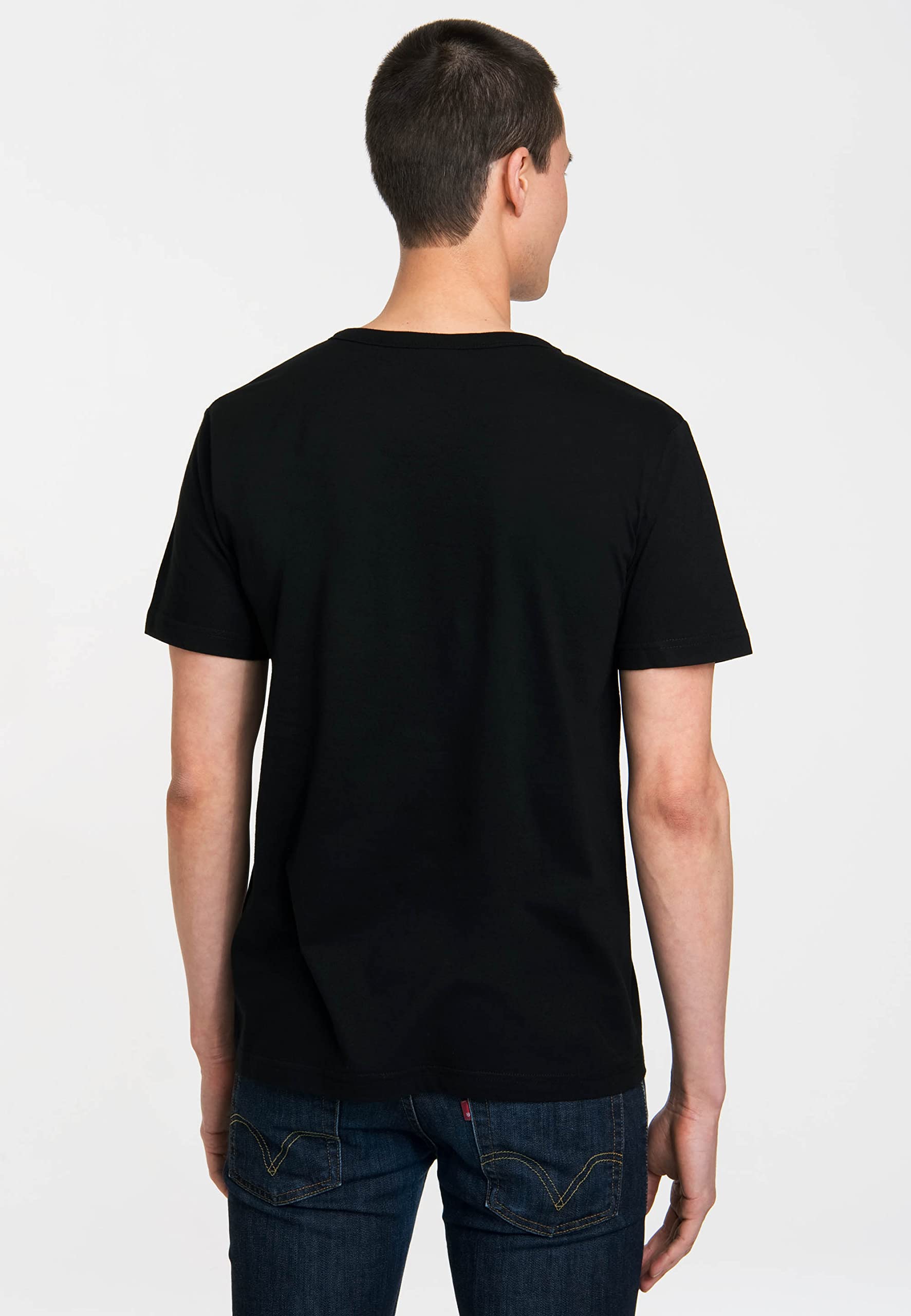 Logoshirt Comics - Vaquero - Lucky Luke - Daisy Town - Camiseta Hombre - Negro - Diseño Original con Licencia