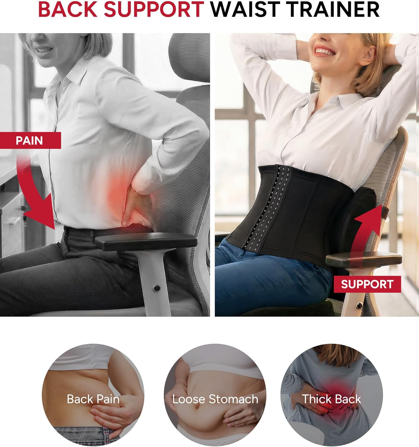 Nebility Postpartum Waist Trainer for Women Waist Cincher Corset Shapewear Faja Body Shaper Tummy Control - Image 5