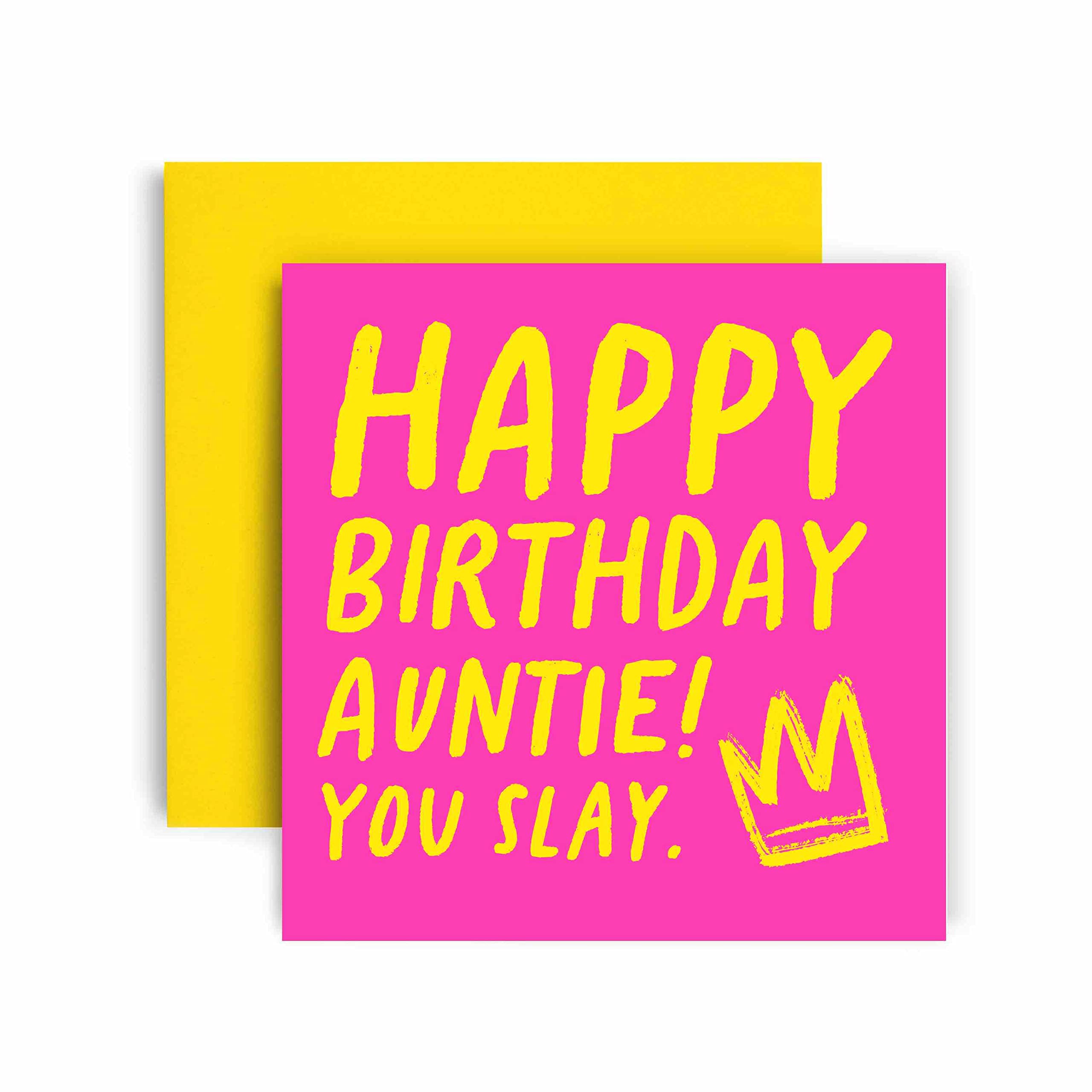 Huxters Geburtstagskarte Für Tante – 'WonderAuntie', Lustig, 14,8 Cm