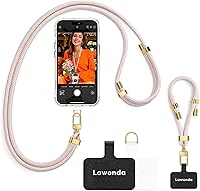 Vista 14 de 2 Almohadillas Cordón para Teléfono Ajustable Crossbody Correa para Cuello de Teléfono Celular Universal Cordón de Muñeca para Teléfono Móvil + 2pcs