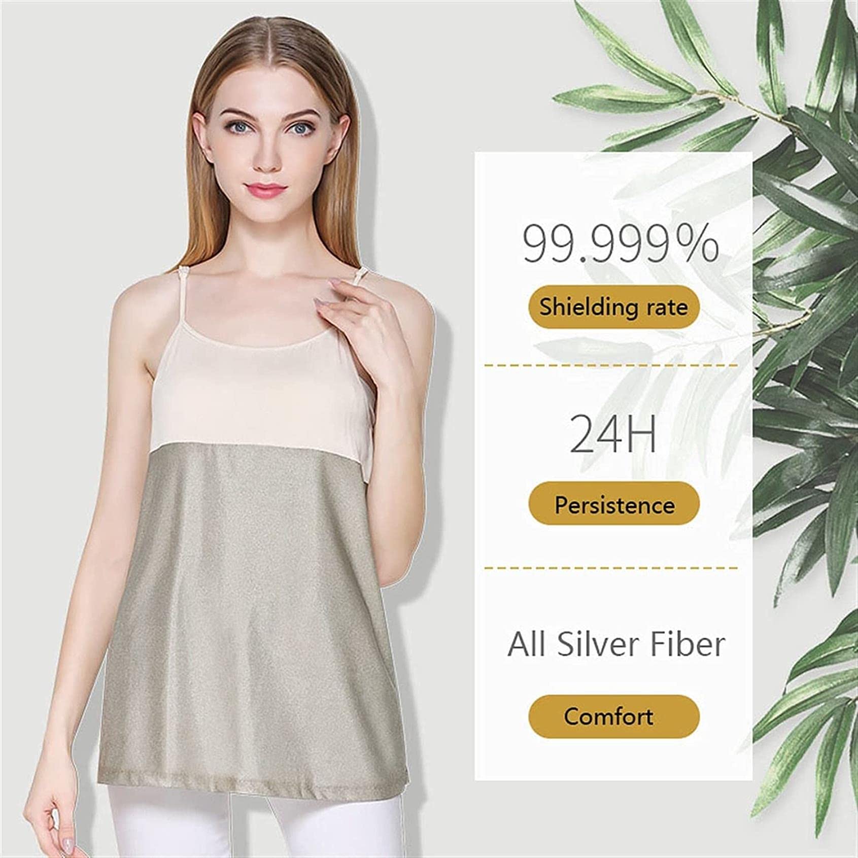 Kombinezon chroniący przed promieniowaniem elektromagnetycznym Sprzęt gospodarstwa domowego Fartuch ochronny na ciążę Odzież(Beige,L)