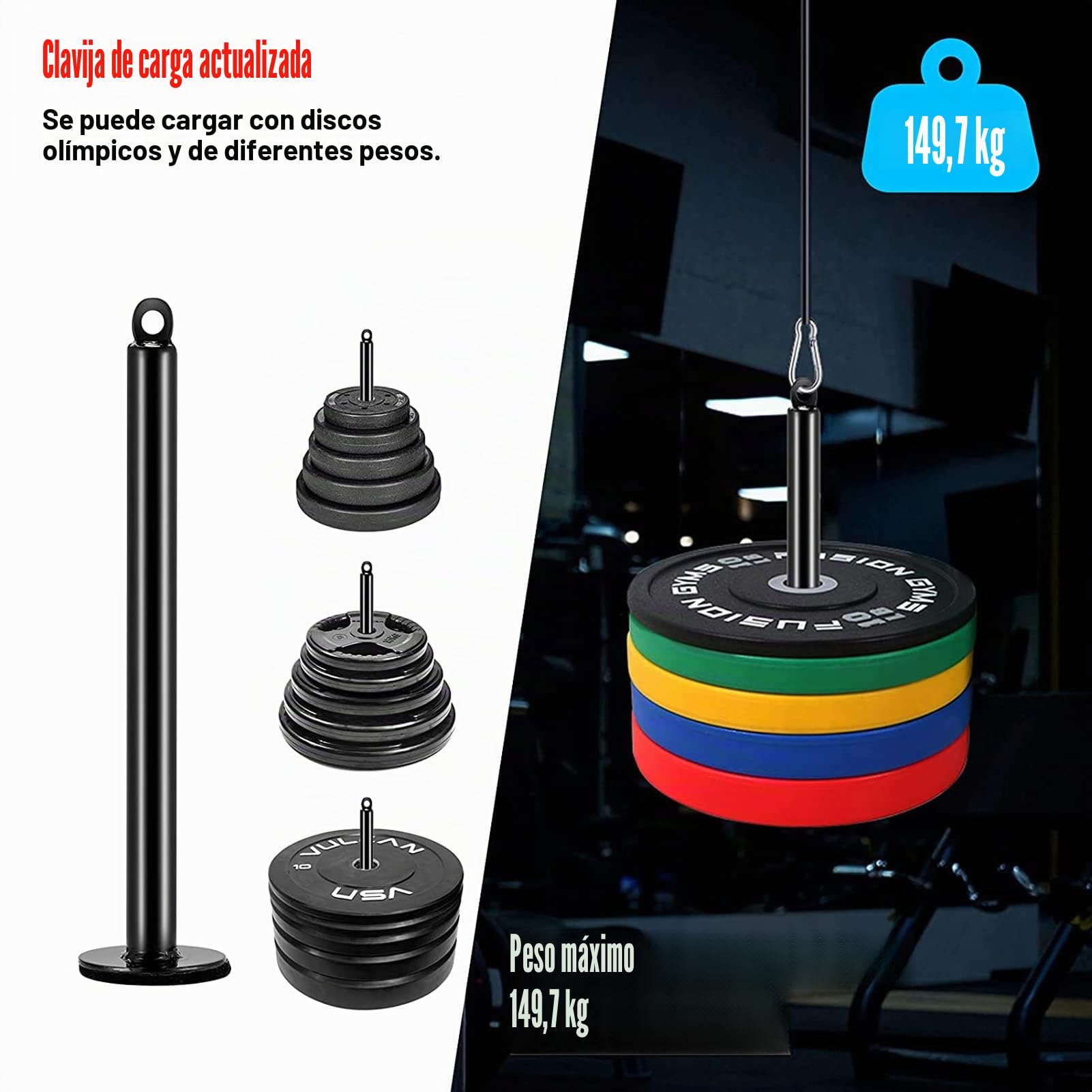 Sistema de Cable de polea Profesional para Fuerza Muscular, Equipo de fijación de Fitness, antebrazo y muñeca, Rodillo de Entrenamiento para Flexiones LAT, bíceps, rizos, Extensiones de tríceps