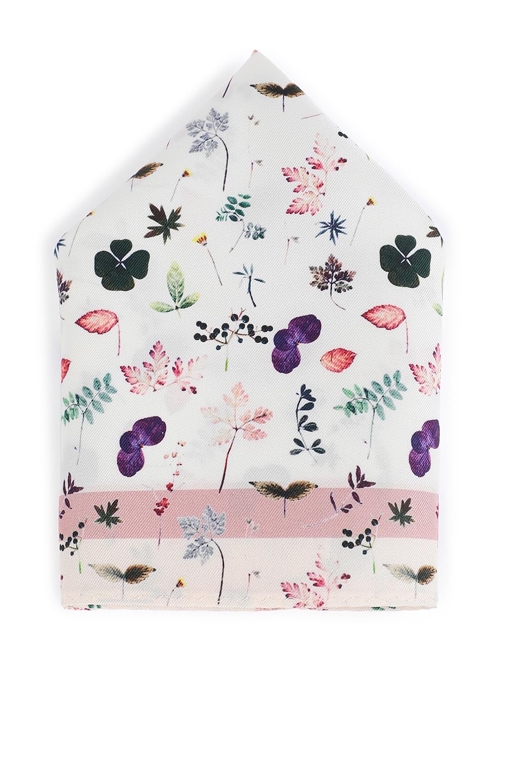 Men White Print Party Pocket Square